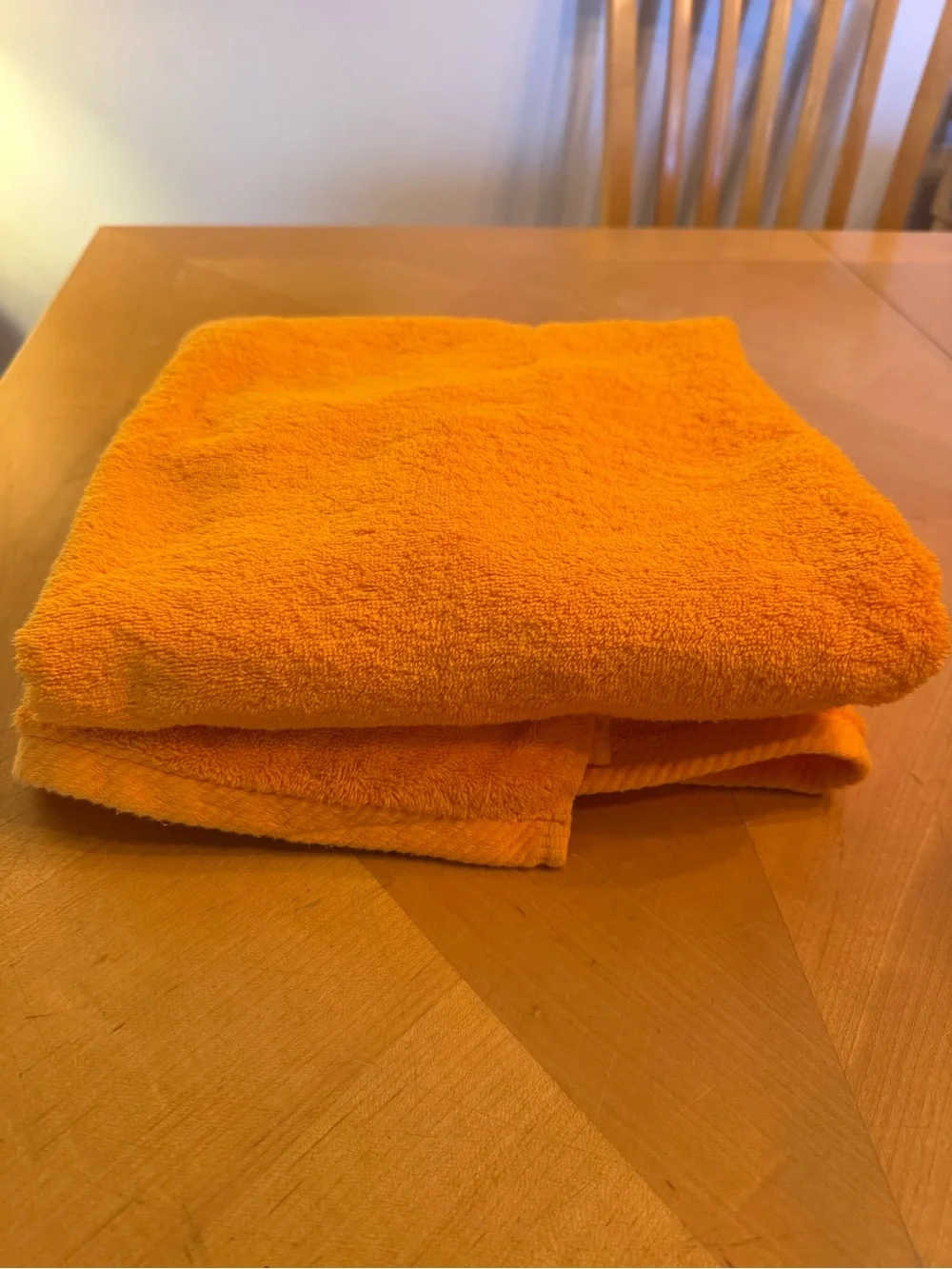Orange 100% Cotton Plush Oversized Bath Towel 66x34.5